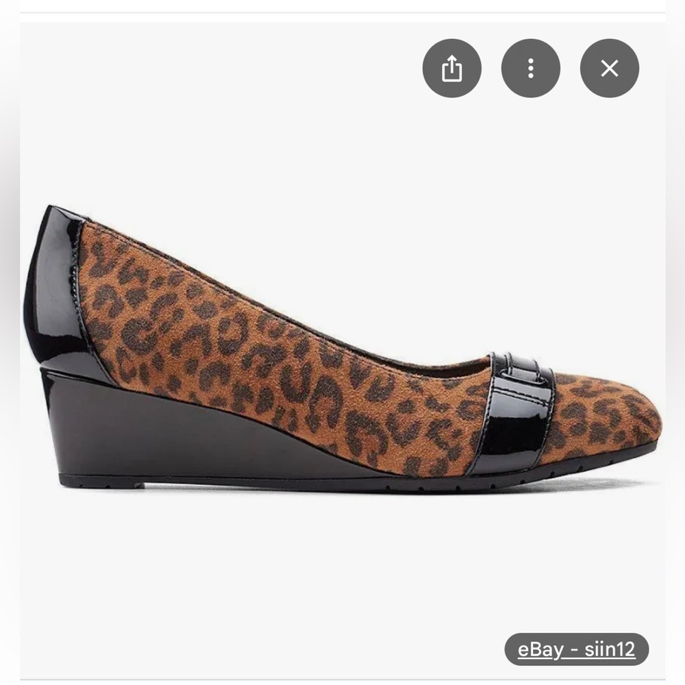 Clarks Leopard Print Mallory Wedge for Women